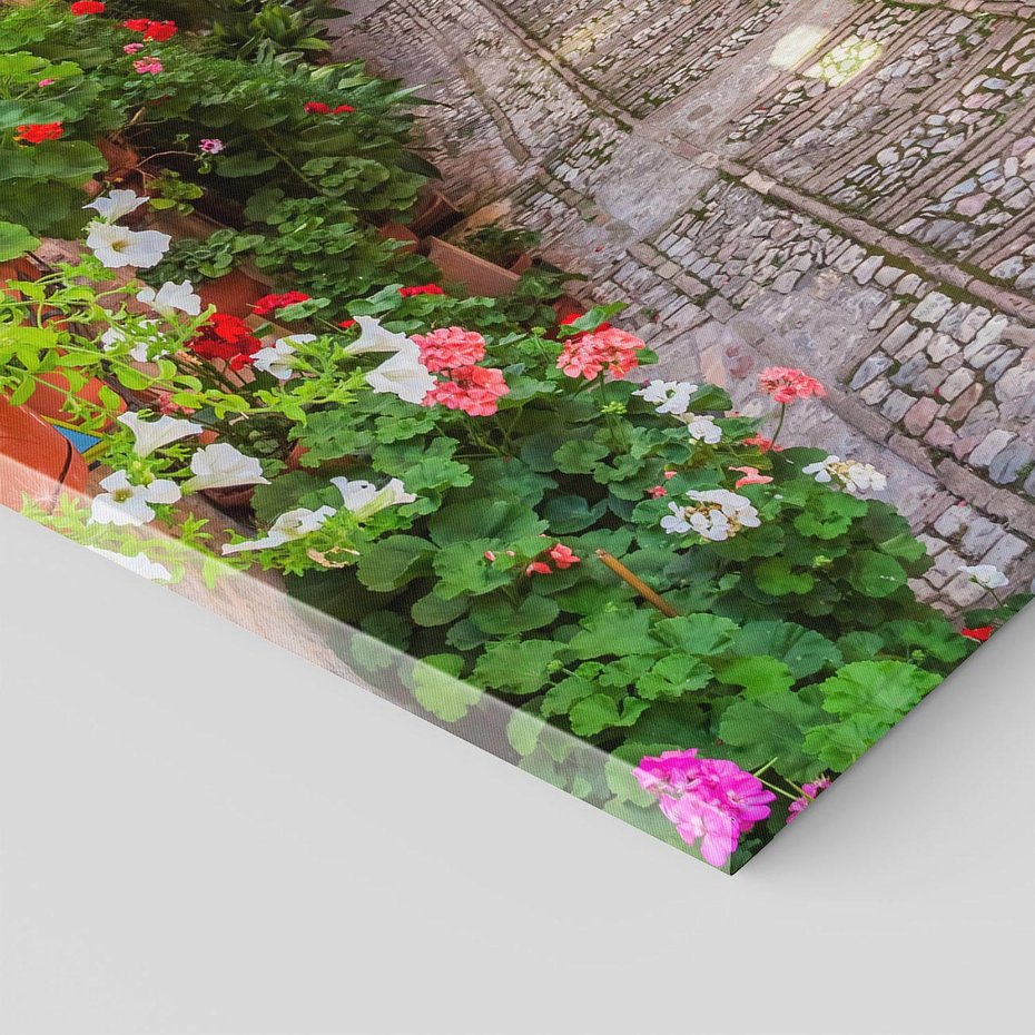 Obraz na płótnie 70x100 - miasto w kolorach - uliczka, miasto