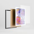 Plakat w ramie 30x40 - Migotliwe Wnętrza Kształtów - abstrakcyjny plakat, pastelowe kolory - rama czarna
