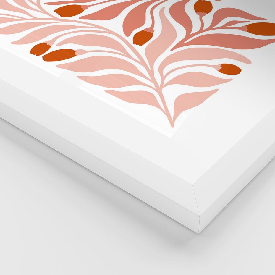 Plakat w ramie 30x40 - Nieskrępowane wyobraźnie kolorów - kwiaty, pastelowe kolory - rama biała