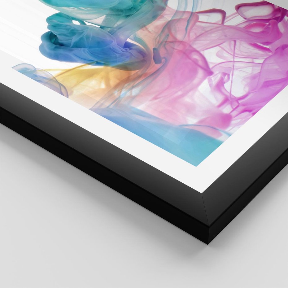 Plakat w ramie 30x40 - Abstrakcyjne Pastelowe Piękno - abstrakcja, pastelowe - rama czarna