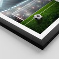 Plakat w ramie 30x40 - Strzał do bramki - piłka, nożna - rama czarna