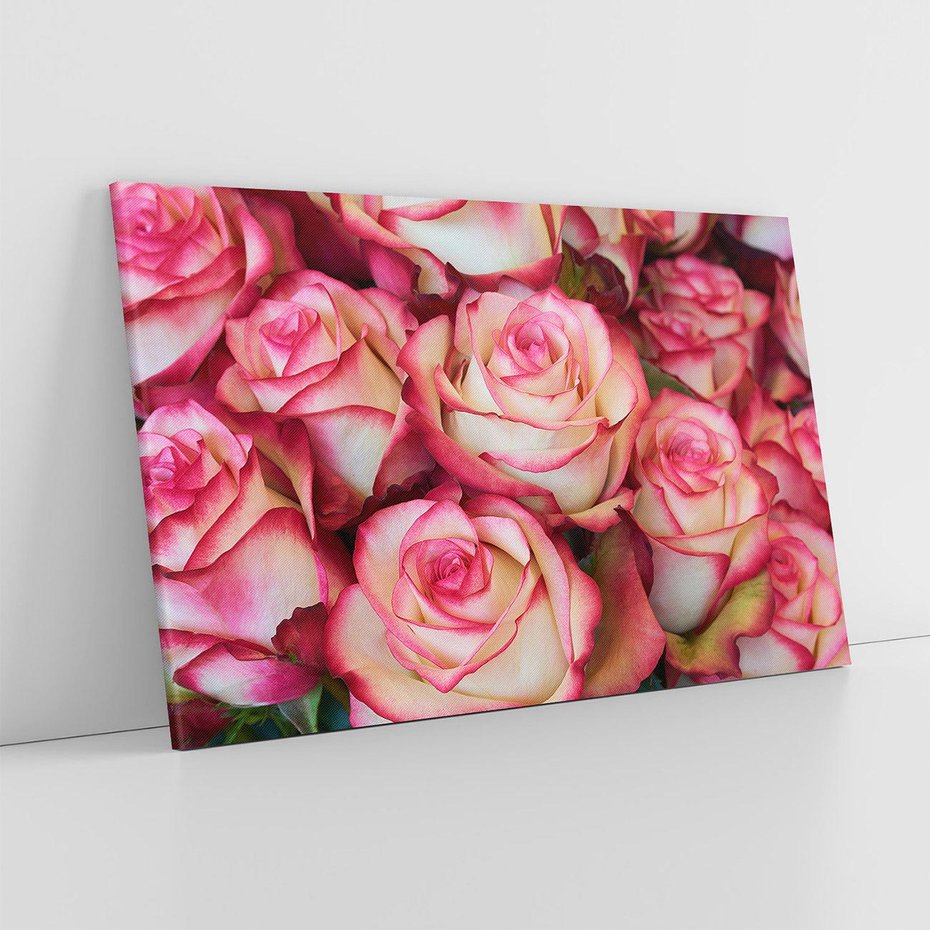 Obraz na płótnie 120x80 - Różany urok - kwiaty, róże