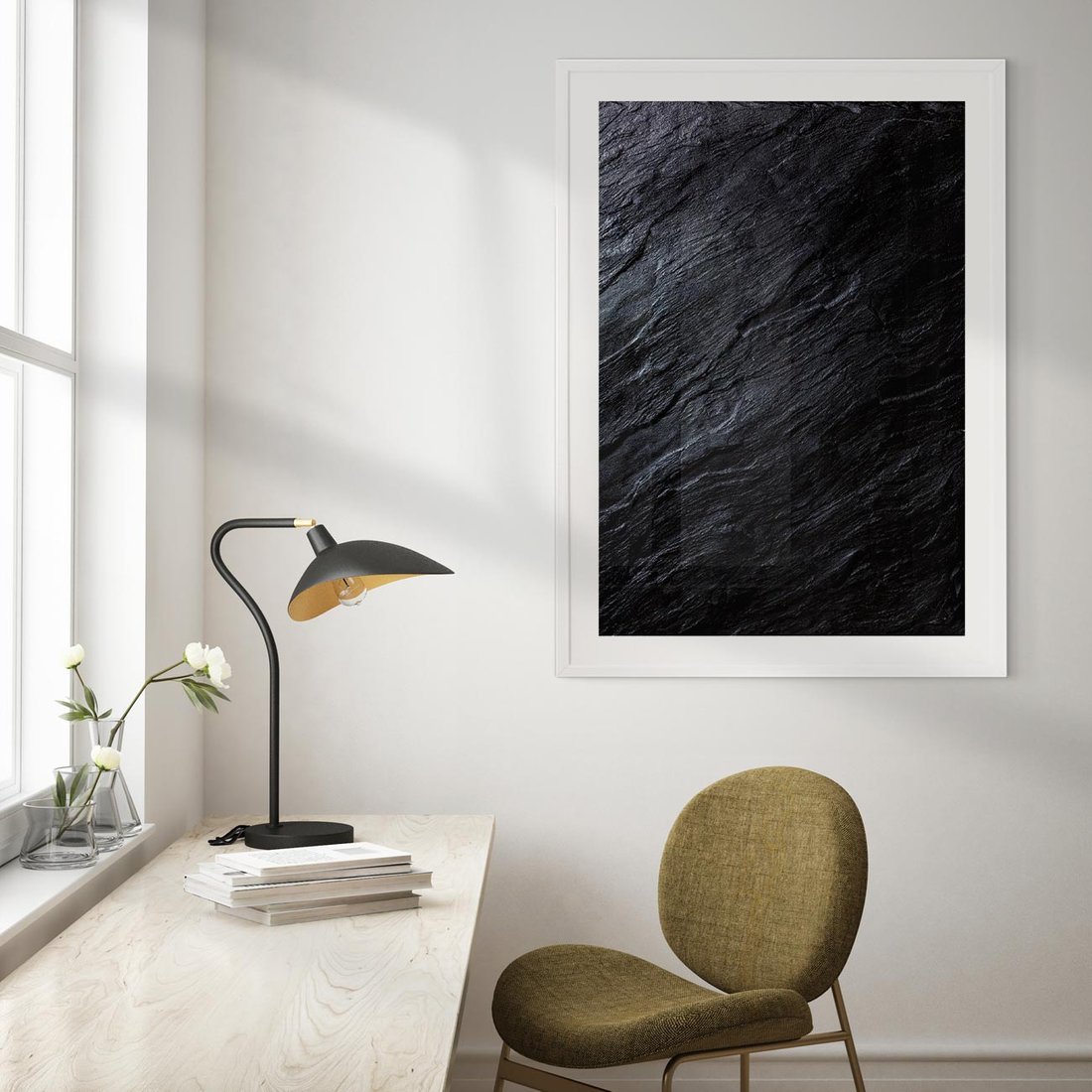 Plakat bez ramy 40x50 - Kamienne tekstury w trójwymiarze - kamień, tekstura