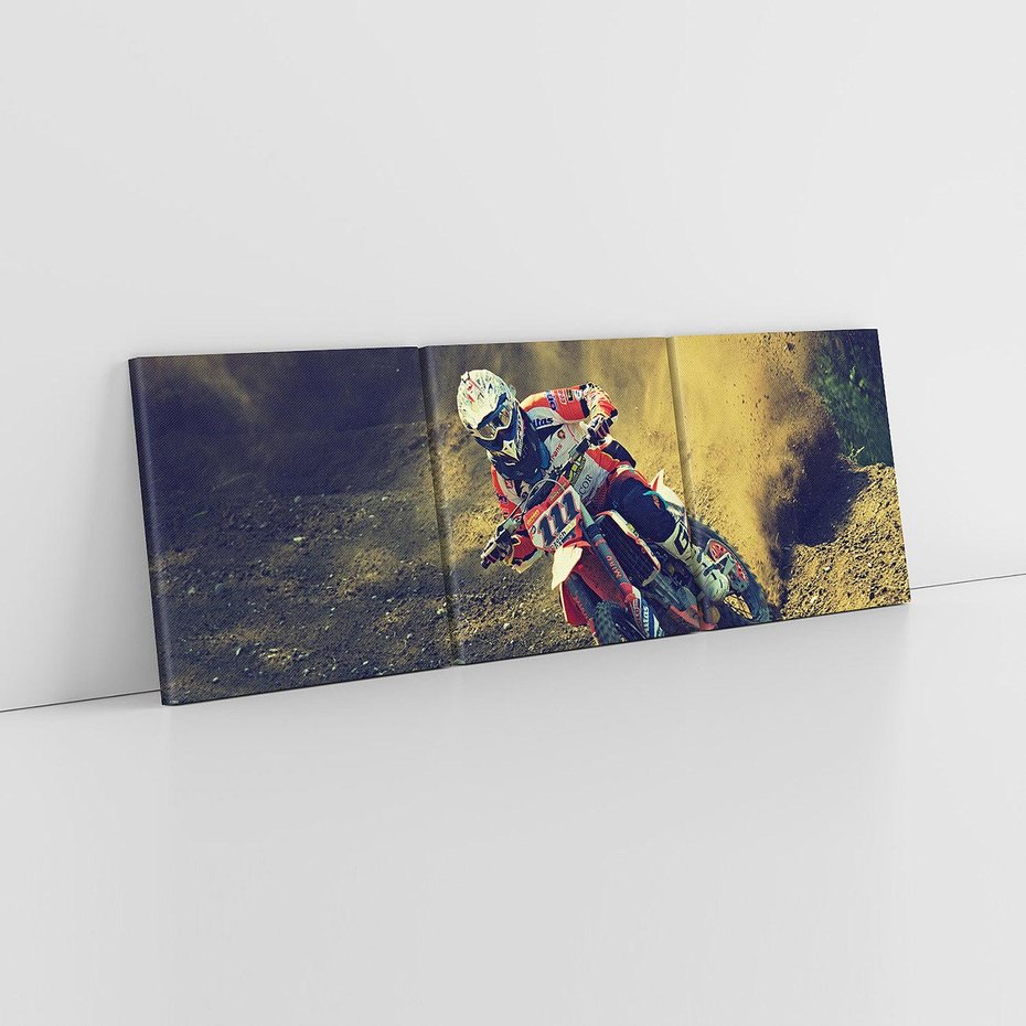 Obraz na płótnie 120x40 - Ekscytujące Skoki na Crossowym Motocyklu - cross, motocykl