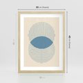 Plakat w ramie 30x40 - Wnętrza Refleksji - geometryczne kształty, koła - rama drewno