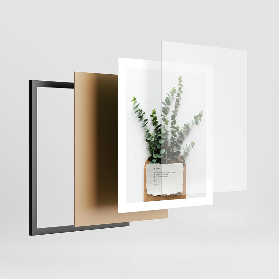 Plakat w ramie 40x50 - Eukaliptusowa harmonia - eukaliptus, liście - rama czarna