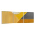 Obraz na płótnie 90x30 - Harmonia migoczących ognisk - intensywne ciepłe kolory, słoneczny żółty