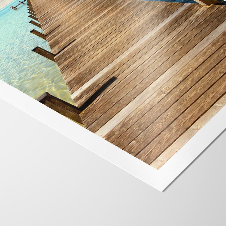 Plakat bez ramy 50x70 - Pomost nad morską przestrzenią - pomost, morze