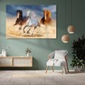 Obraz na płótnie 100x70 - Siła i elegancja - konie, galop
