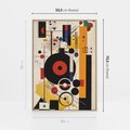 Obraz w ramie 50x70 - Wnętrza Refleksyjnego Światła - modernistyczny obraz, styl bauhaus - rama drewno
