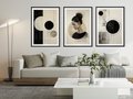 Zestaw obrazy w ramie 30x40 galeria - nowoczesny, loft, abstrakcja - rama czarna