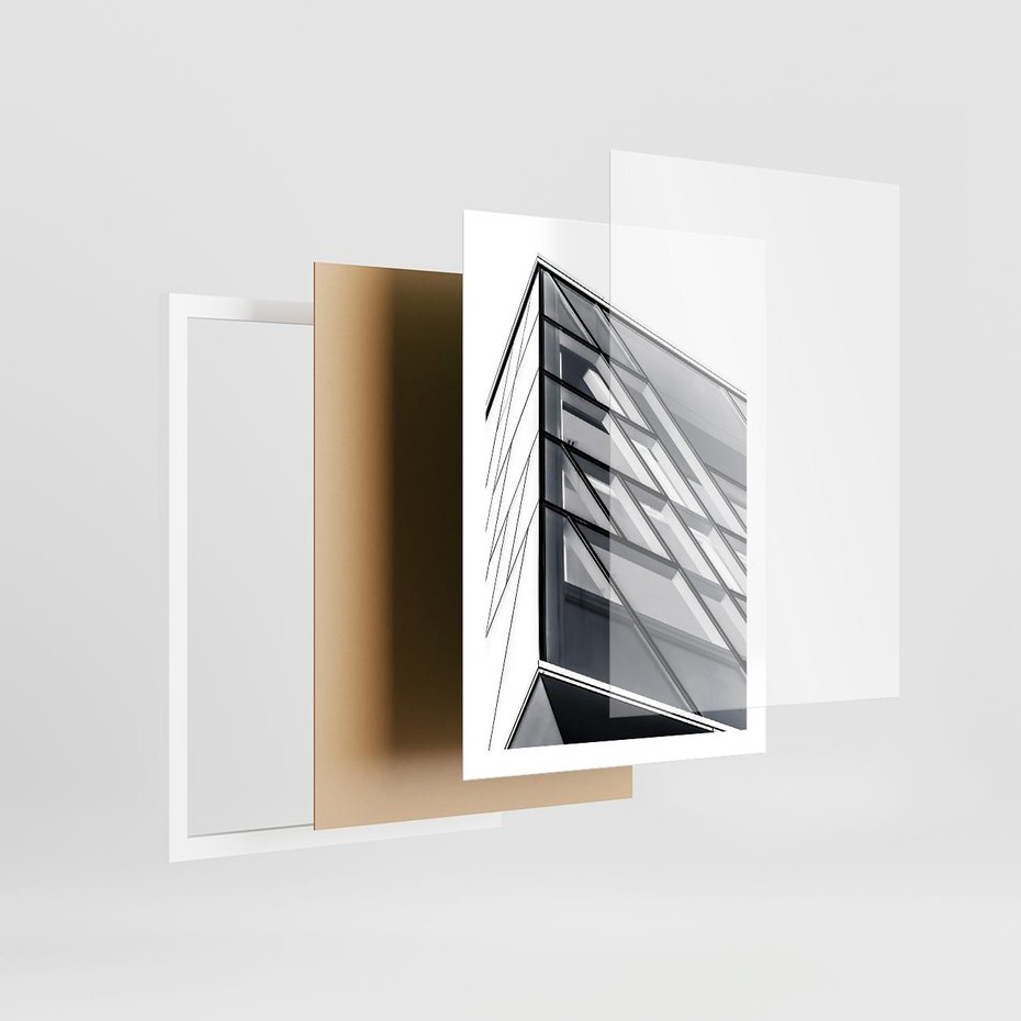 Plakat w ramie 50x70 - Architektura Przyszłości: Czarno-Białe Ujęcie - nowoczesna architektura, czarno białe zdjęcie - rama biała