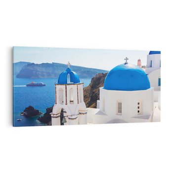 Obraz na płótnie 120x60 - Perspektywa na Santorini - Santorini, perspektywa