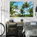 Obraz na płótnie 120x80 - Rajski wypoczynek - palmy, morze