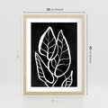 Plakat w ramie 30x40 - Lustrzane Odbicie - mroczna sztuka, minimalizm - rama drewno
