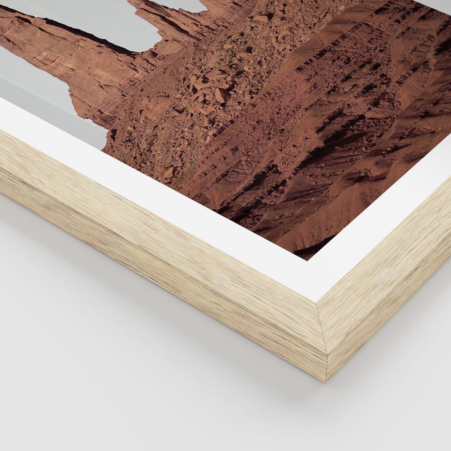 Plakat w ramie 50x70 - Surowość Pustyni - pustynia, kanion - rama drewno