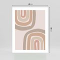 Plakat bez ramy 40x50 - Migotliwe Tęczowe Przestrzenie - abstakcyjne tęcze, delikatne odcienie beżu