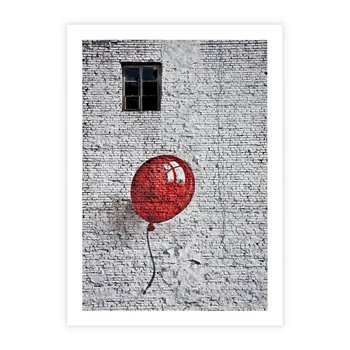 Plakat bez ramy 30x40 - Mur Balonów - mur, balon