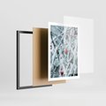 Plakat w ramie 50x70 - Zima na Gałęziach - zima, oszronione gałęzie - rama czarna