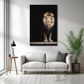 Obraz na płótnie 80x120 - Lew: dzikie piękno natury - lew, dzikie