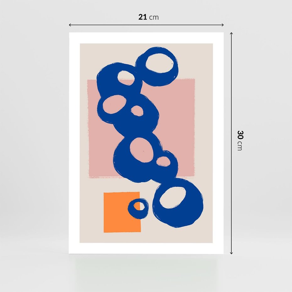 Plakat bez ramy 21x30 - Migocące Plamiste Echa - abstrakcja, nowoczesny plakat