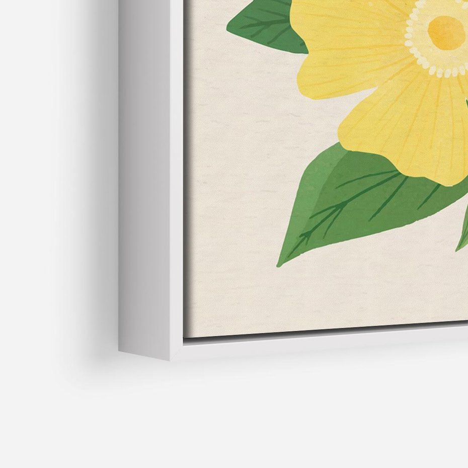 Obraz w ramie 120x80 - Kwiatowy Uśmiech - kwiaty, akwarela - rama biała