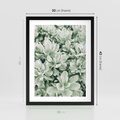 Plakat w ramie 30x40 - Liście w Jasnych Odcieniach Zielonego - liście, jasna zieleń fotografia - rama czarna