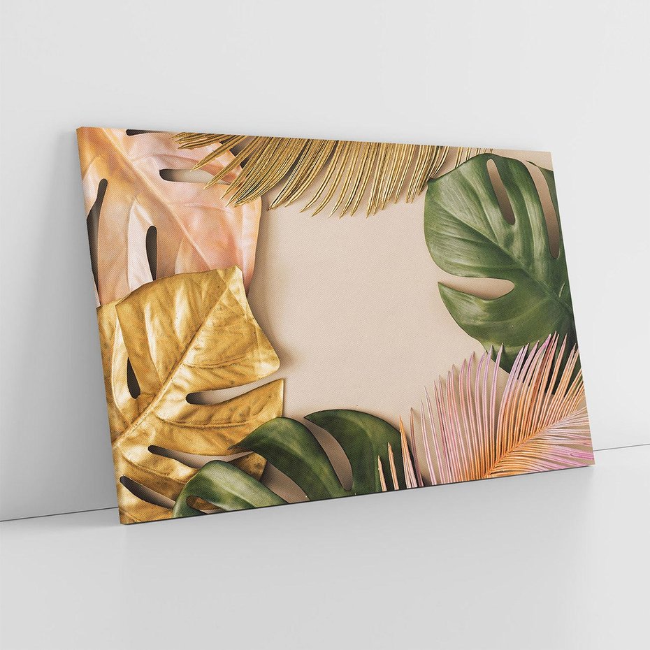 Obraz na płótnie 70x50 - Monstera Liście Kwiat - monstera, liście