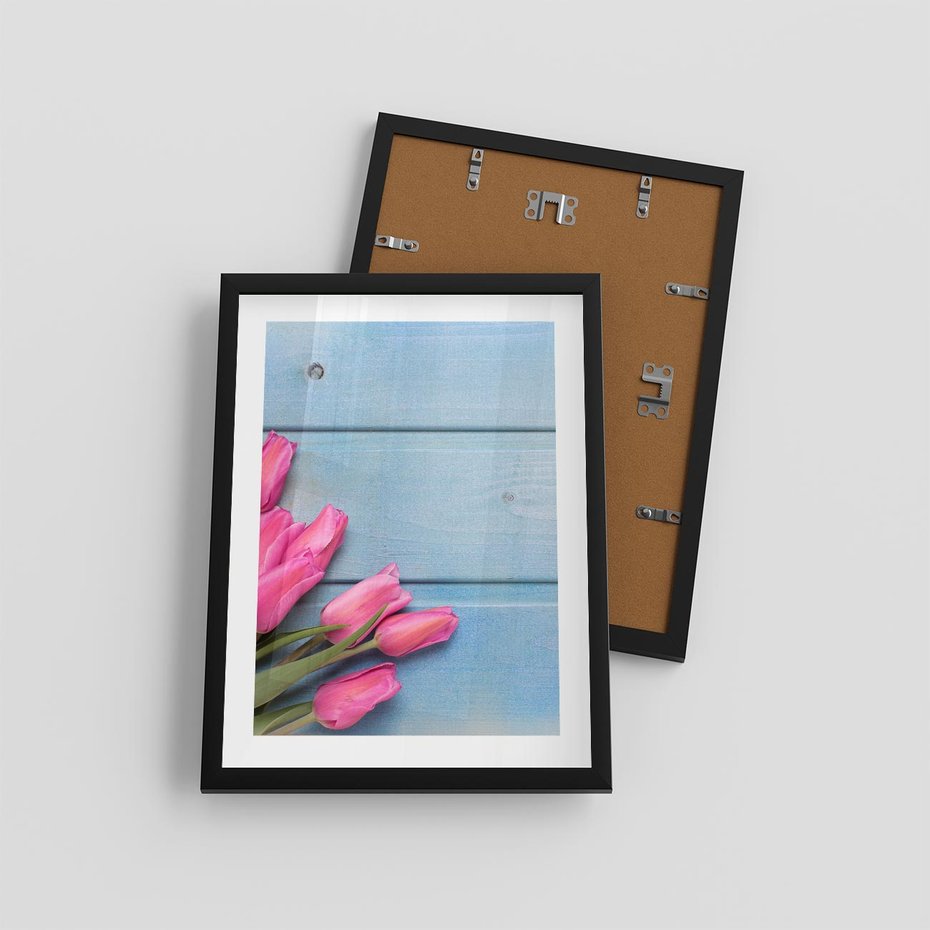 Plakat w ramie 30x40 - Piękno w pełnym rozkwicie - kwiaty, tulipany - rama czarna