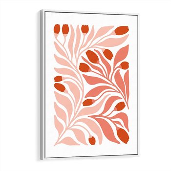 Obraz w ramie 50x70 - Nieskrępowane wyobraźnie kolorów - kwiaty, pastelowe kolory - rama biała