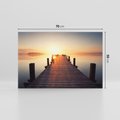 Obraz na płótnie 70x50 - Morze w blasku molo - morze, molo