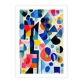Plakat bez ramy 30x40 - Księga Akwarelowych Przeniknięć - abstrakcyjny obraz, różne kolorowe kształty