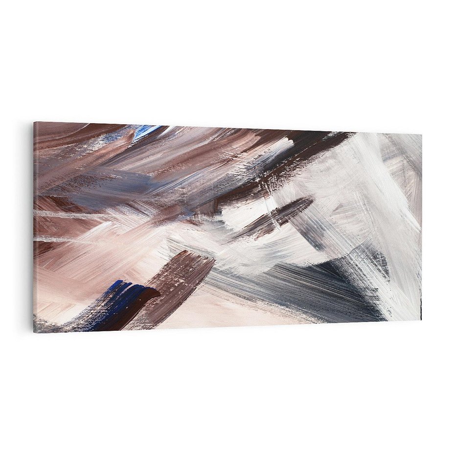 Obraz na płótnie 100x50 - Eksploracja Dramaturgii - abstrakcyjny chaos, chatyczne maźnięcia pędzla