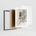 Plakat w ramie 40x50 - Tajemniczy Cień Traw - cień traw, na ścianie - rama czarna