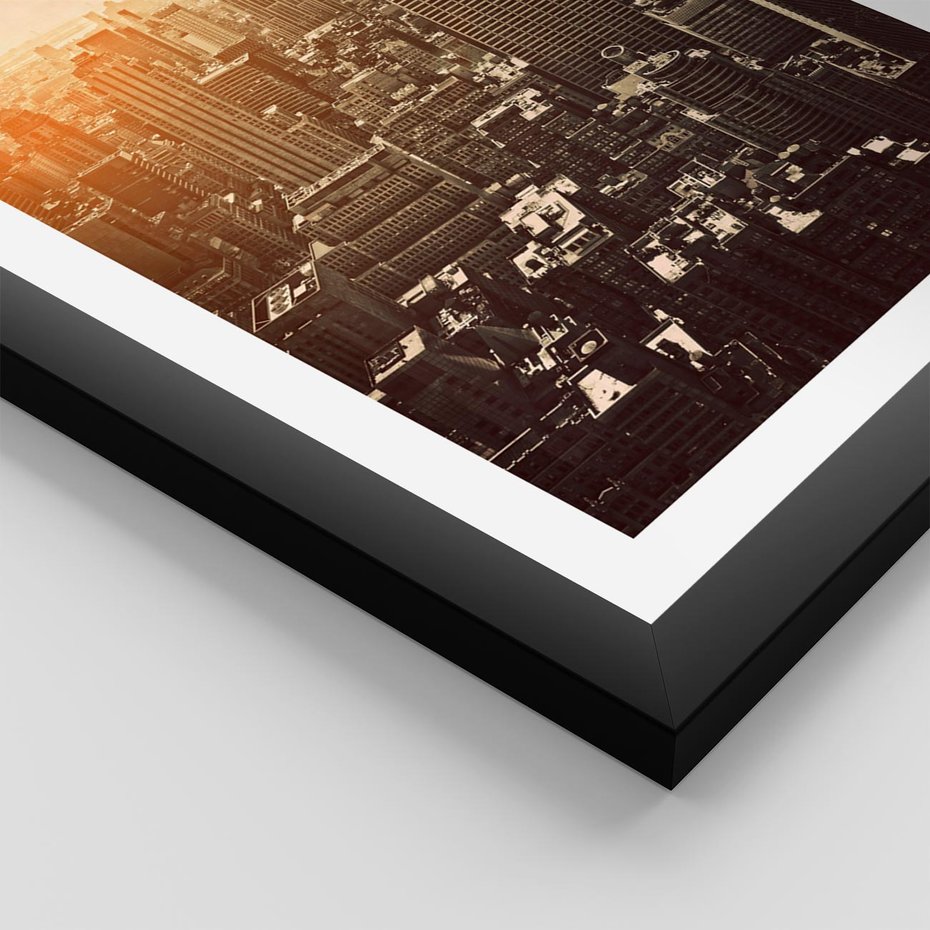 Plakat w ramie 40x50 - Nowojorska Skyline - Manhattan, Nowy Jork - rama czarna