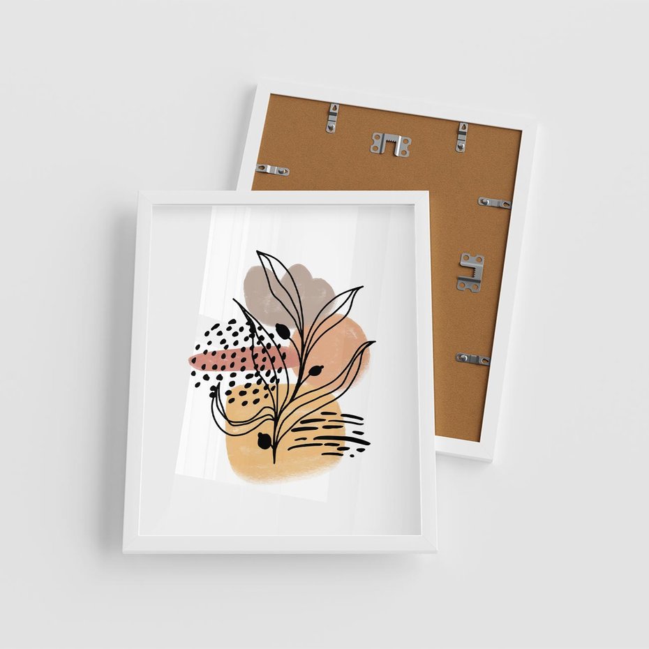 Plakat w ramie 40x50 - Rozkwitająca Innowacja - abstrakcja, sztuka nowoczesna - rama biała