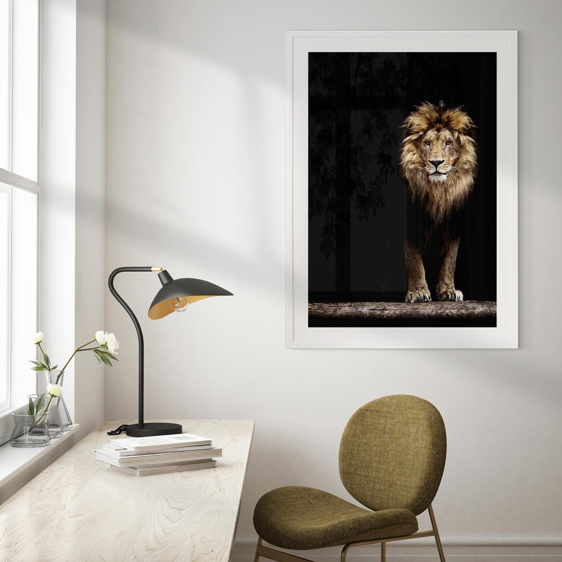 Plakat bez ramy 40x50 - Lew: dzikie piękno natury - lew, dzikie