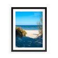 Plakat w ramie 40x50 - Spokój nad brzegiem morza - plaża, morze - rama czarna