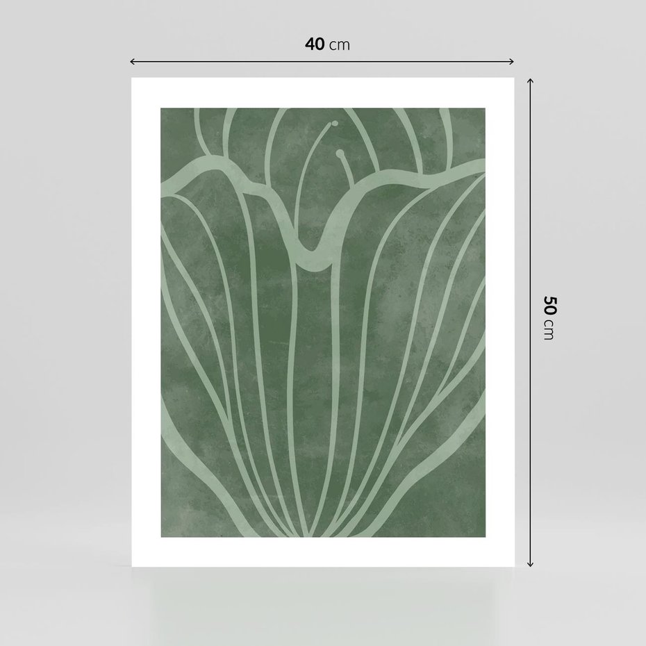 Plakat bez ramy 40x50 - Zieleń Kształtująca Spokój - zielony plakat, roślinne inspiracje