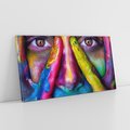 Obraz na płótnie 100x50 - Abstrakcyjna refleksja człowieka - człowiek, abstrkacja