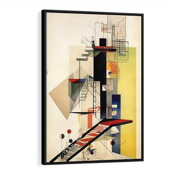 Obraz w ramie 50x70 - Kolorowe Wnętrza Inspiracji - abstrakcyjny obraz, jak kandinsky - rama czarna