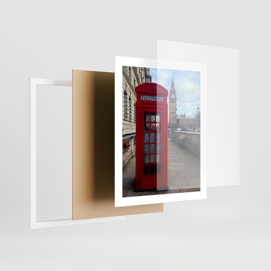 Plakat w ramie 40x50 - Londyńska budka telefoniczna - budka, telefoniczna - rama biała