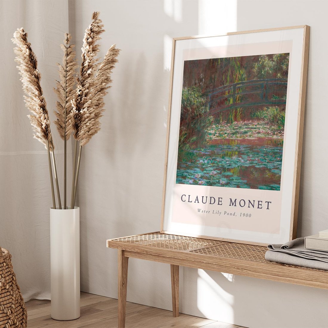Plakat w ramie 40x50 - Sztuka i Litera - Claude Monet, reprodukcja obrazu - rama drewno