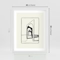 Plakat w ramie 40x50 - Poezja światła i cienia - nowoczesna sztuka, minimalistyczny styl - rama biała