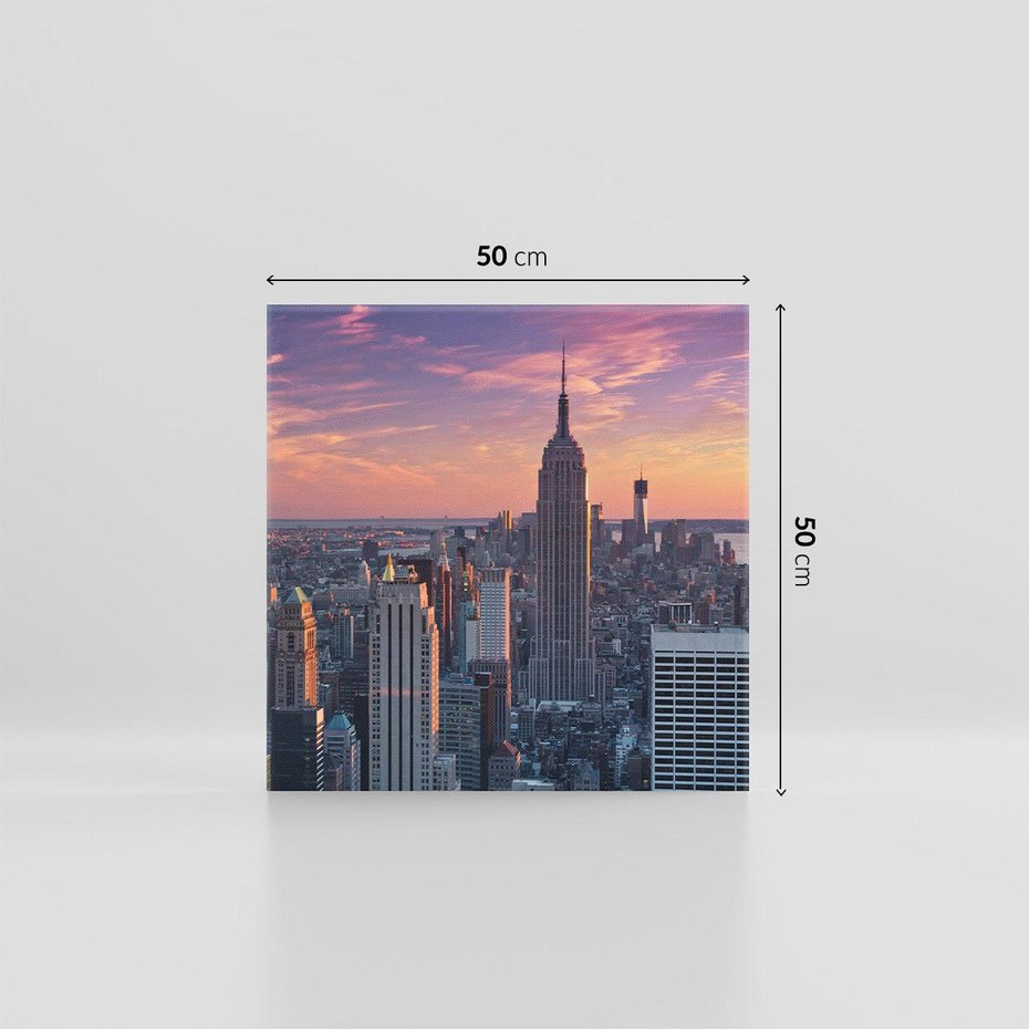 Obraz na płótnie 50x50 - Nowy Jork - Błyskawice Manhattanu - Nowy Jork, Manhattan