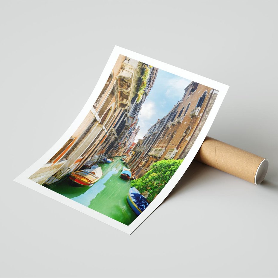 Plakat bez ramy 21x30 - Wenecja: romantyczne miasto wodnych dróg - Wenecja, Włochy