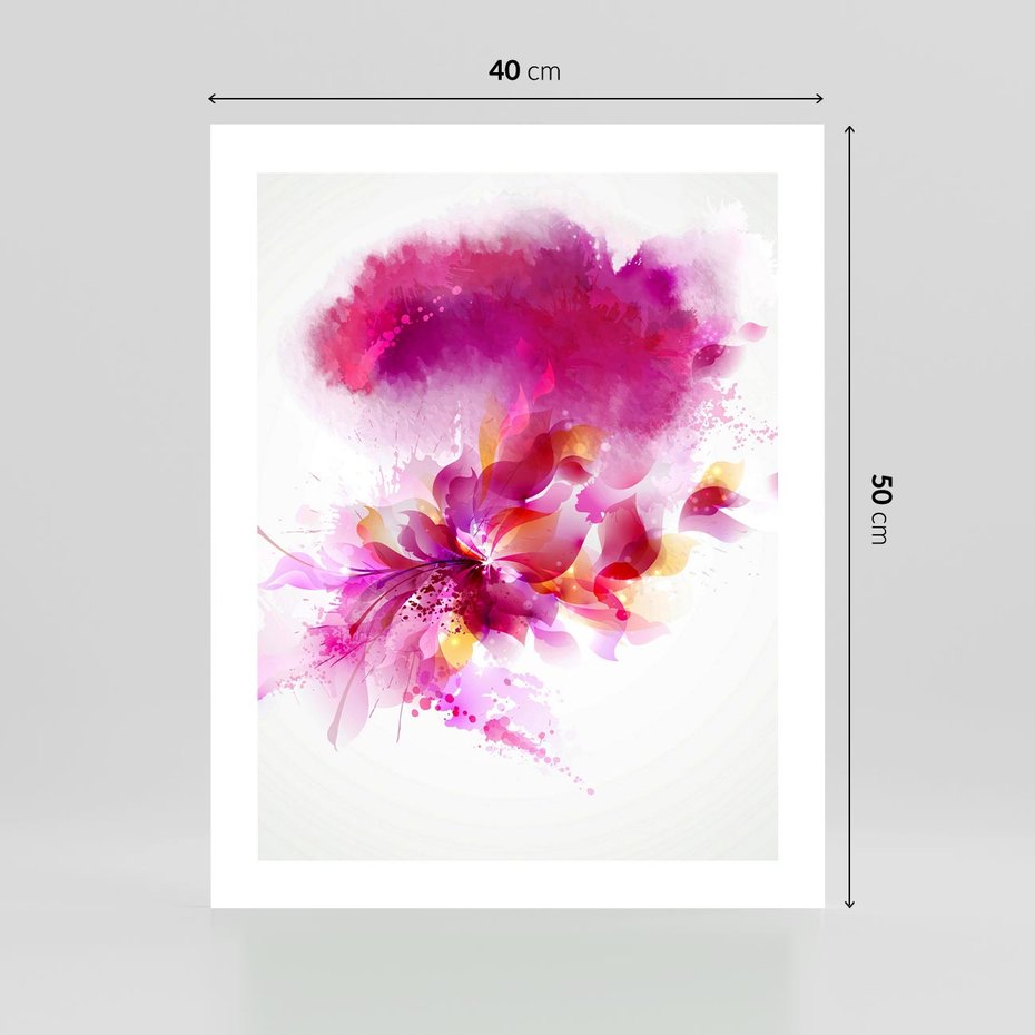 Plakat bez ramy 40x50 - Kwiaty abstrakcji - abstrakcja, kwiaty