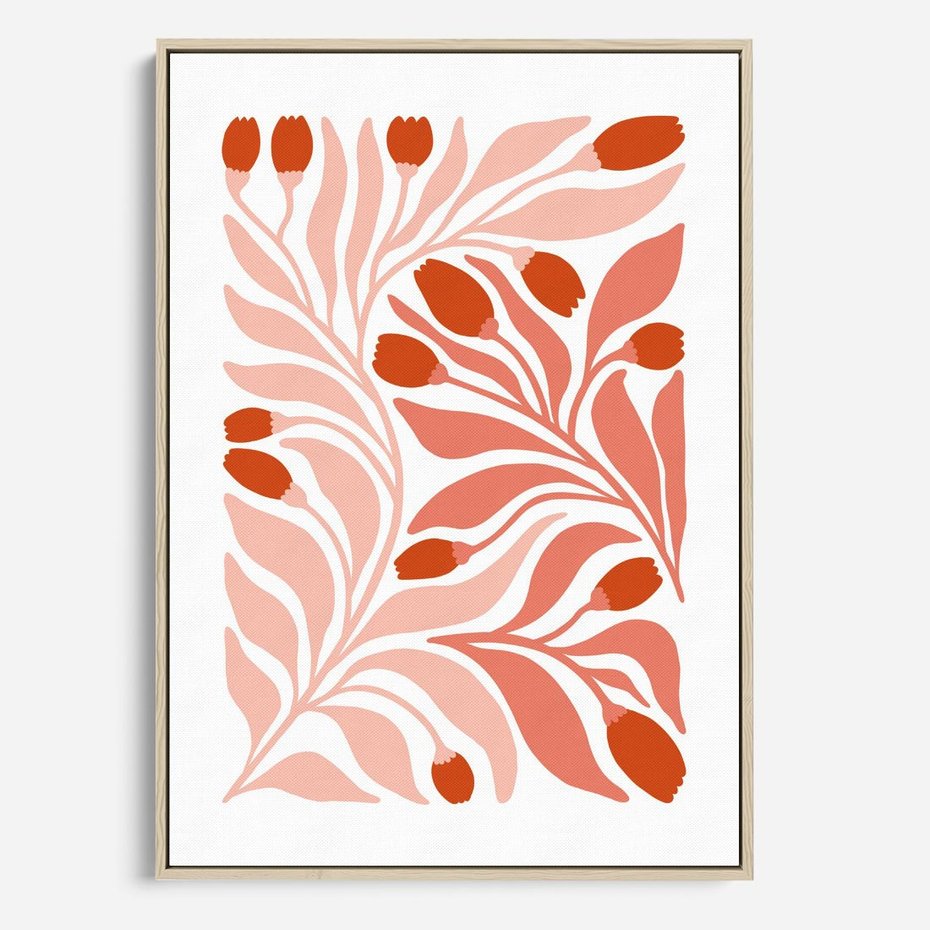 Obraz w ramie 50x70 - Nieskrępowane wyobraźnie kolorów - kwiaty, pastelowe kolory - rama drewno