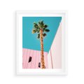 Plakat w ramie 40x50 - Palma w Miami - palma, miami - rama biała