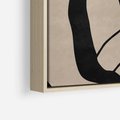 Obraz w ramie 50x50 - Obce Wariacje - abstrakcyjne linie, mroczny plakat - rama drewno
